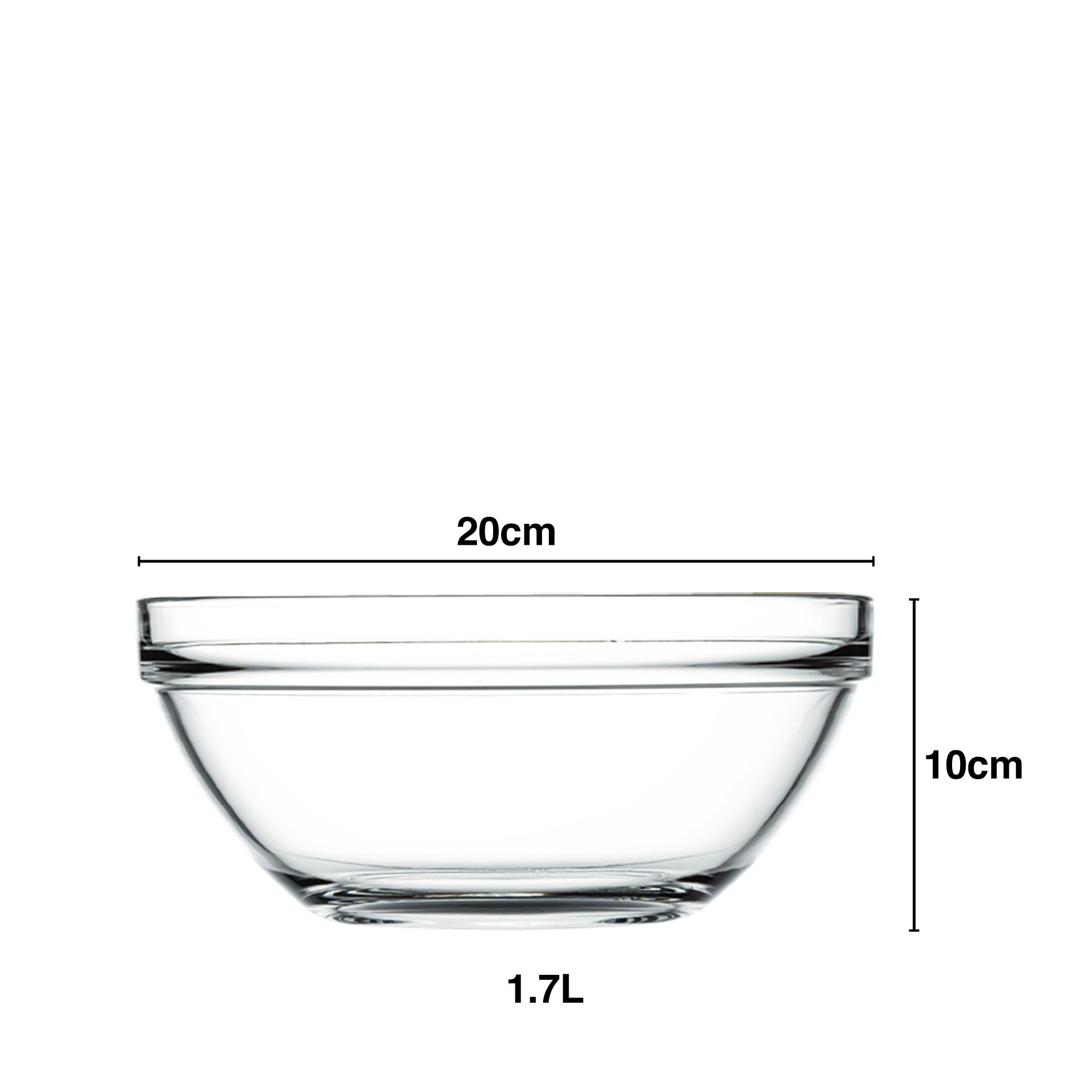 Saladeira Empilhável Chef 1700ml 20X10cm