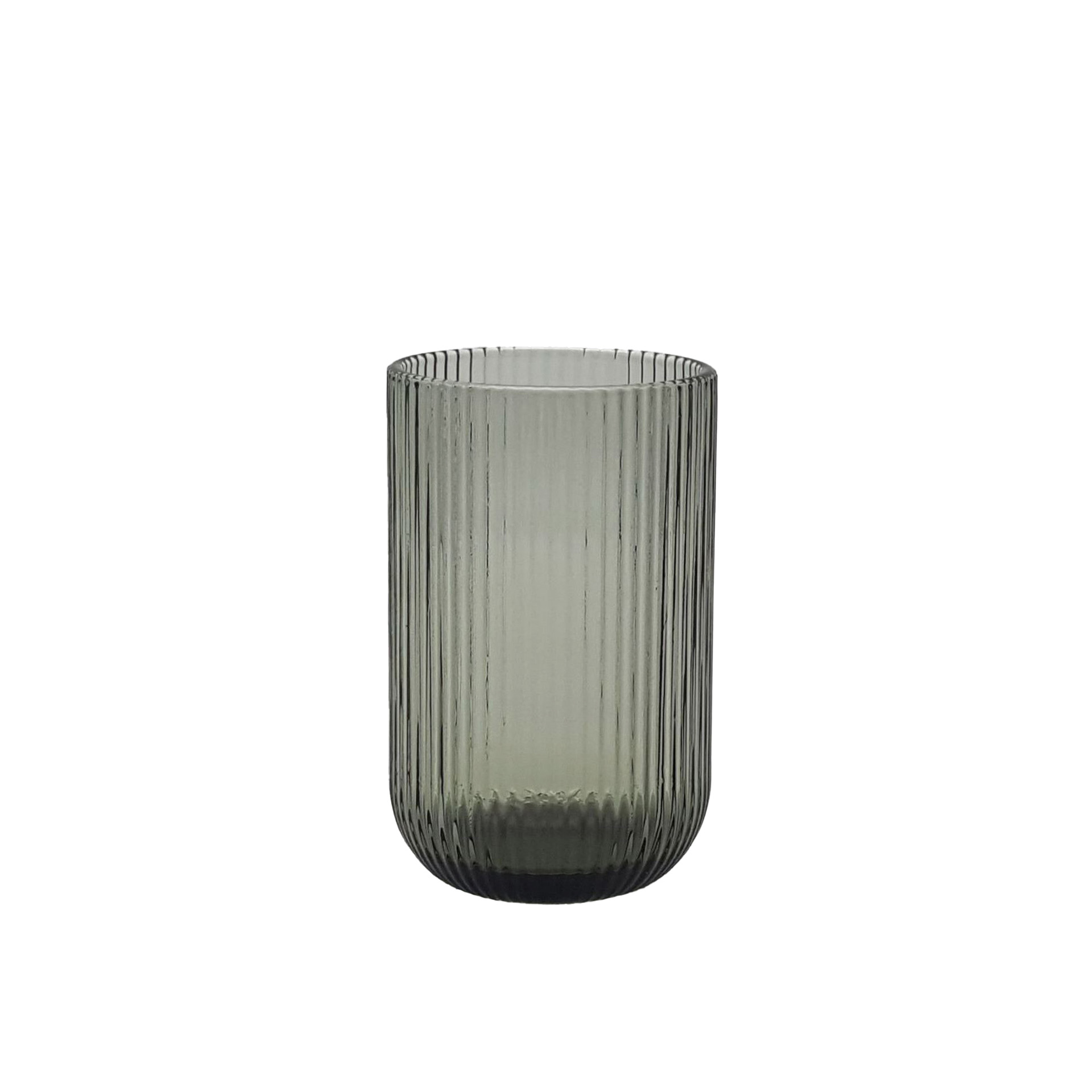 Copo sem Pé Stripes Cinzento 400ml 8X12.8cm Pack 6