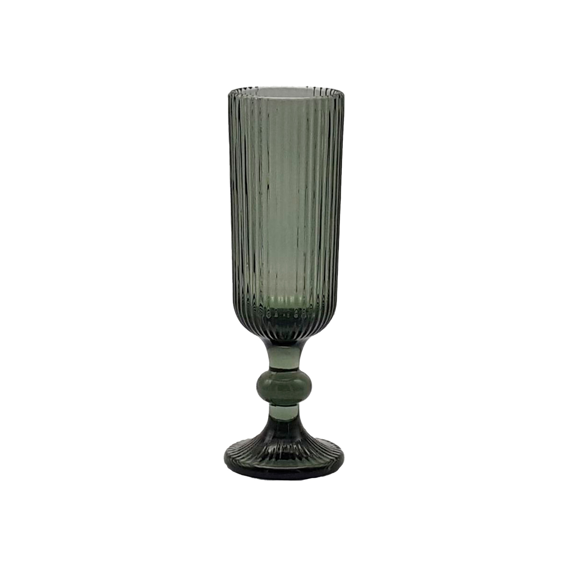 Copo Flute com Pé Stripes Cinzento 150ml Pack 6