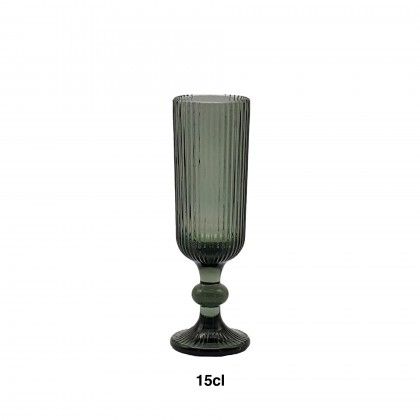 Copo Flute com P� Stripes Cinzento 150ml Pack 6