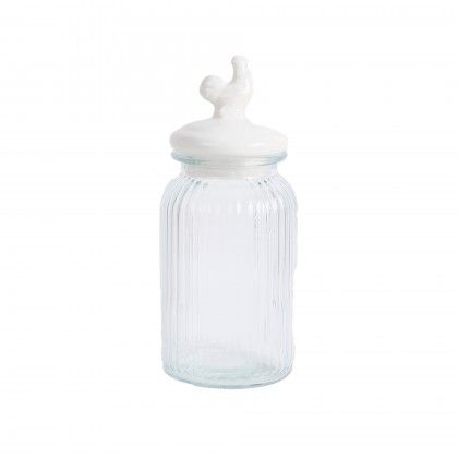 Frasco Galinha Tampa Cerâmica 1300ml 11X26cm Frasco Galinha Tampa Cerâmica 1300ml 11X26cm
