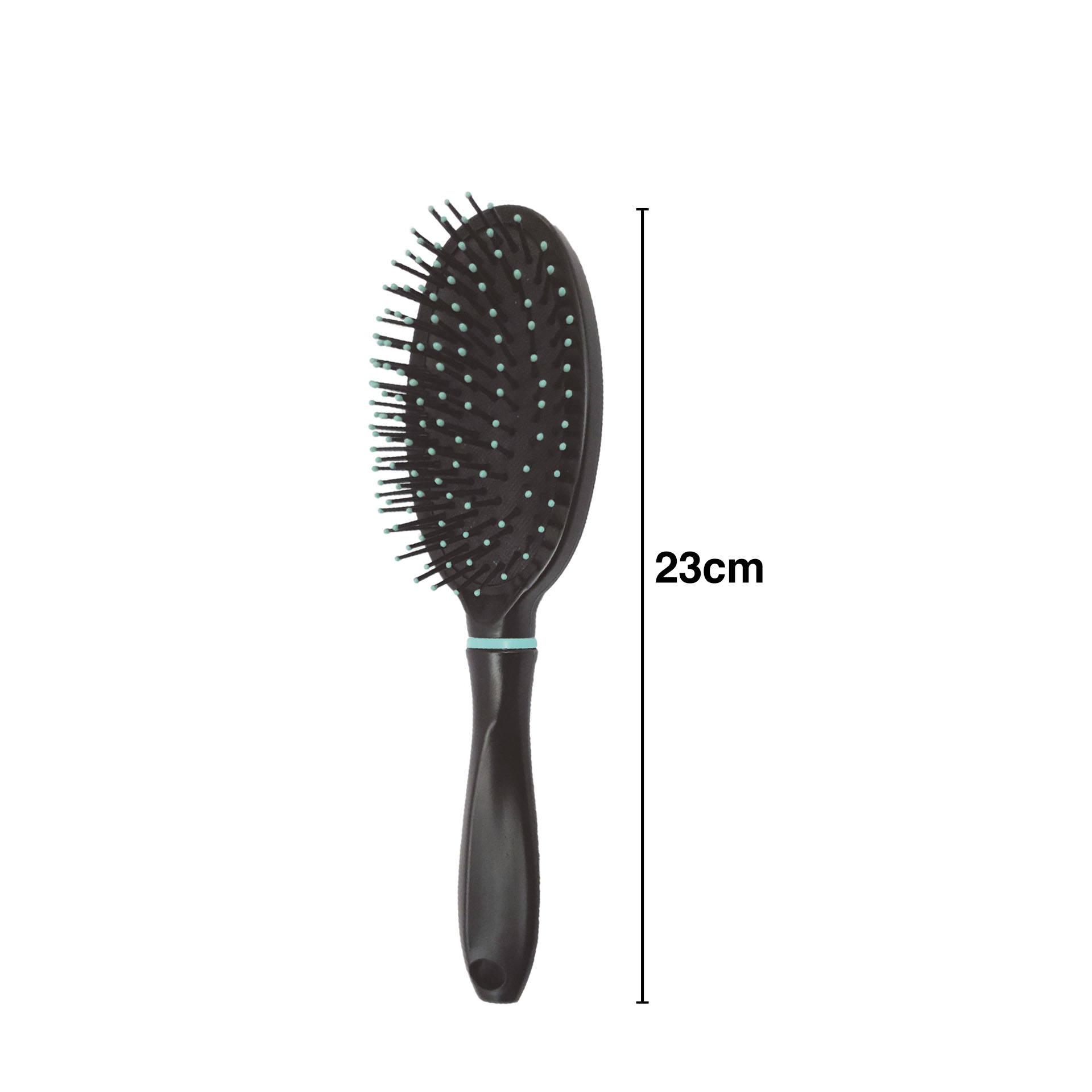 Escova Cabelo Oval Preto / Azul 23cm