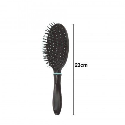 Escova Cabelo Oval Preto / Azul 23cm