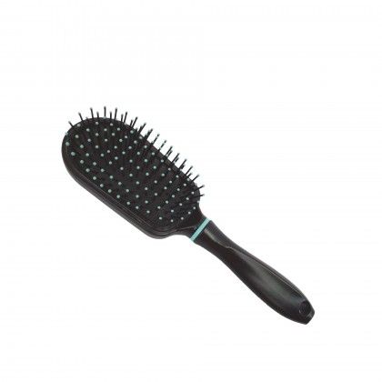 Escova Cabelo Retangular Preto / Azul 23cm