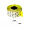 Rolo Etiquetas Amarelo Fluorescente 26X12mm