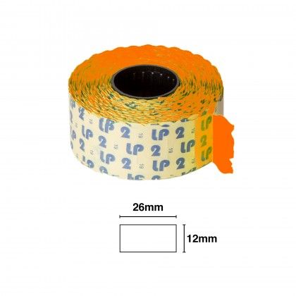 Rolo Etiquetas Laranja Fluorescente 26X12mm Rolo Etiquetas Laranja Fluorescente 26X12mm