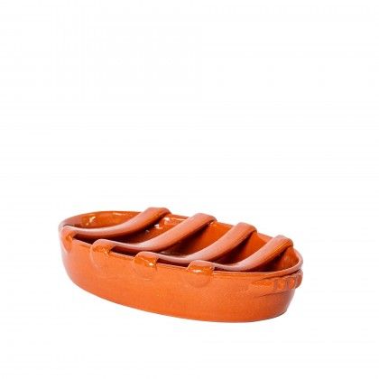 Assador Chouri�os Barro Liso N.1 25X12.5X4cm