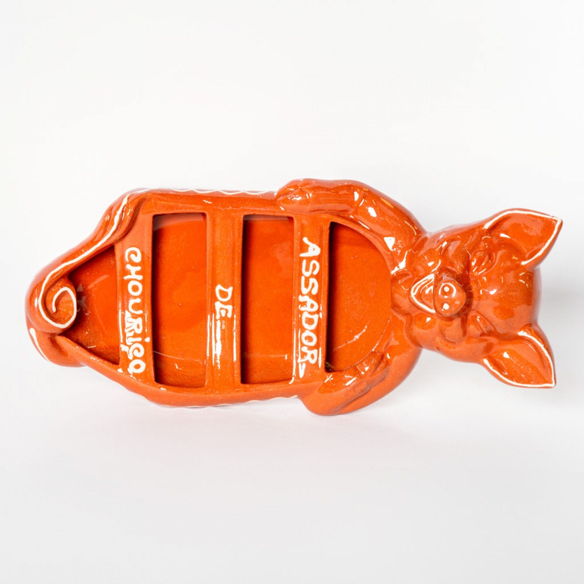 Assador Chouriços Barro Regional Porco Deitado 30.5cm