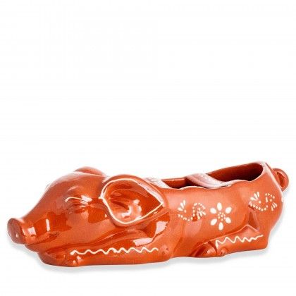 Assador Chouri�os Barro Regional Porco Dormir 30.5cm