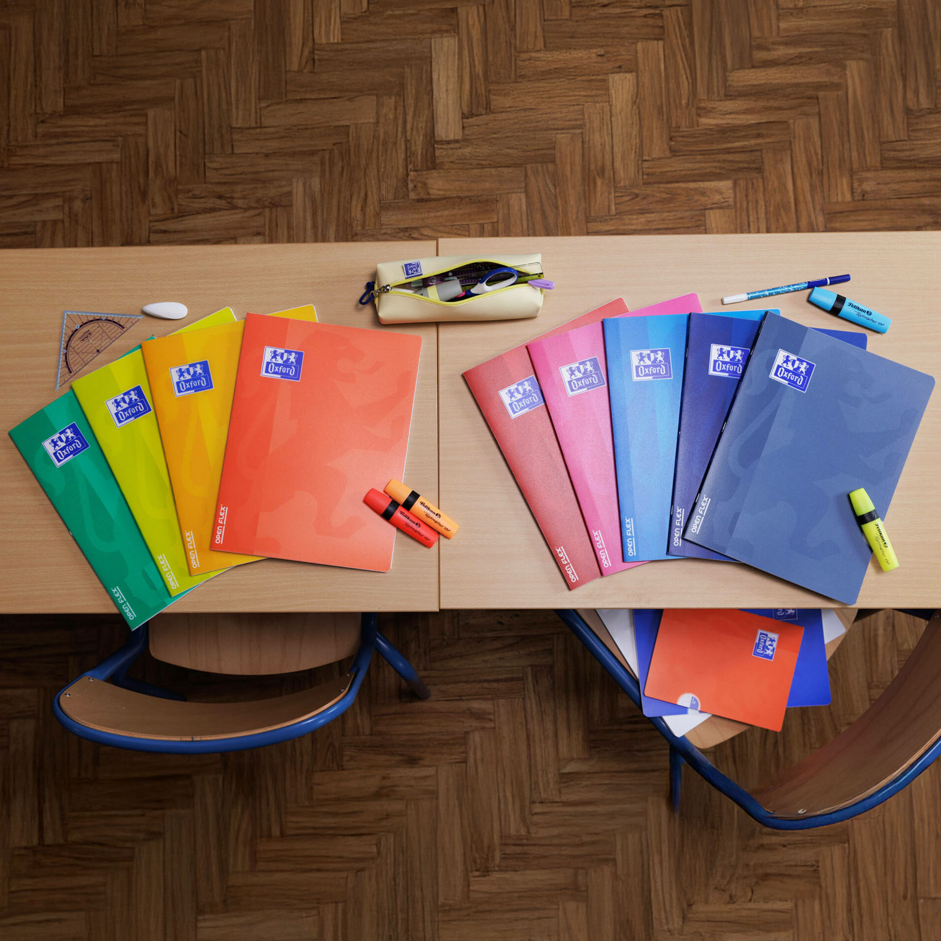 Caderno Agrafado Oxford Openflex A4 48 Folhas Pautado Preto