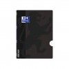 Caderno Agrafado Oxford Openflex A4 48 Folhas Quadriculado Preto
