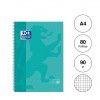 Caderno Espiral Capa Dura Oxford School A4 80 Folhas Quadriculado Cor viva