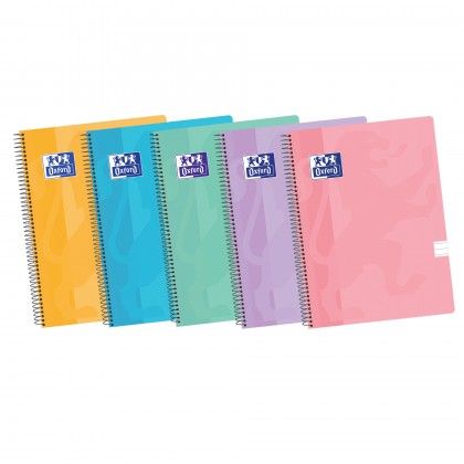 Caderno Espiral Capa Pl�stico Oxford Espiralflex A4 50 Folhas Pautado Pastel