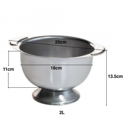 Terrina Inox Grand Gourmet com P� sem Tampa 2L 18X11cm