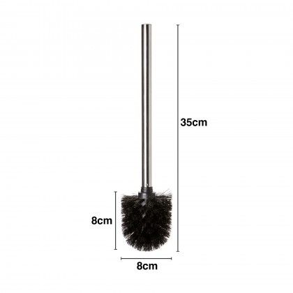 Escovilho WC Inox sem Copo Preto 8X8X35cm