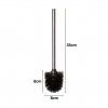 Escovilho WC Inox sem Copo Preto 8X8X35cm