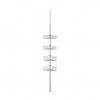 Barra Telescpica Alumnio 4 Cestos WC Prateado 35.5X21.5X270cm