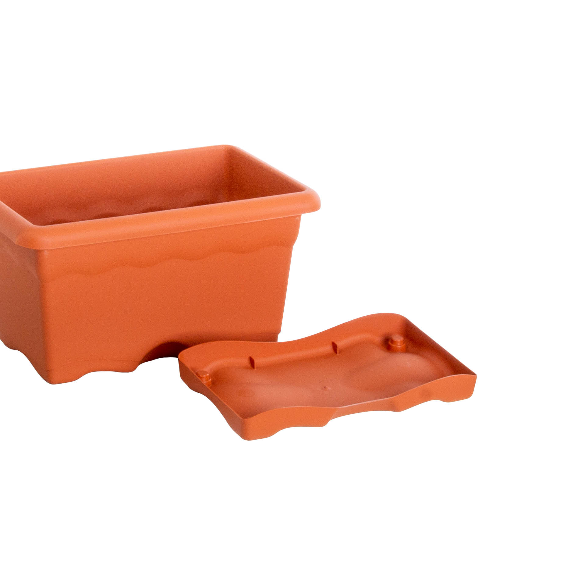 Floreira com Prato Terra Terracota 30X20cm