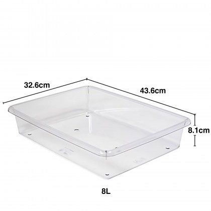 Bandeja Frigo com Tampa Retangular 8000ml 43.6X32.6X8.1cm