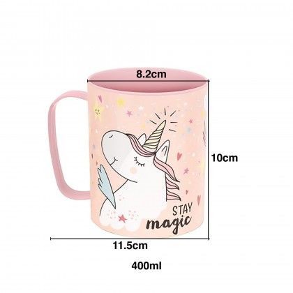 Caneca Fantasy Unic�rnios 400ml 11.5X8.2X10cm