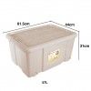 Caixa Arrumos New Box com Fechos e Rodas 57L 61.5X44X31cm