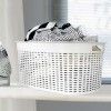 Cesta Roupa Plstico Rattan Cinzento 44l 58X39X27cm