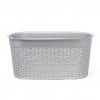 Cesta Roupa Pl�stico Rattan Cinzento 44l 58X39X27cm