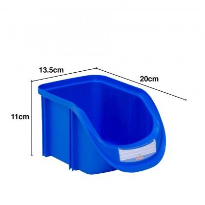 Caixa Organizadora Empilhvel Polipropileno Azul 20X13.5X11cm