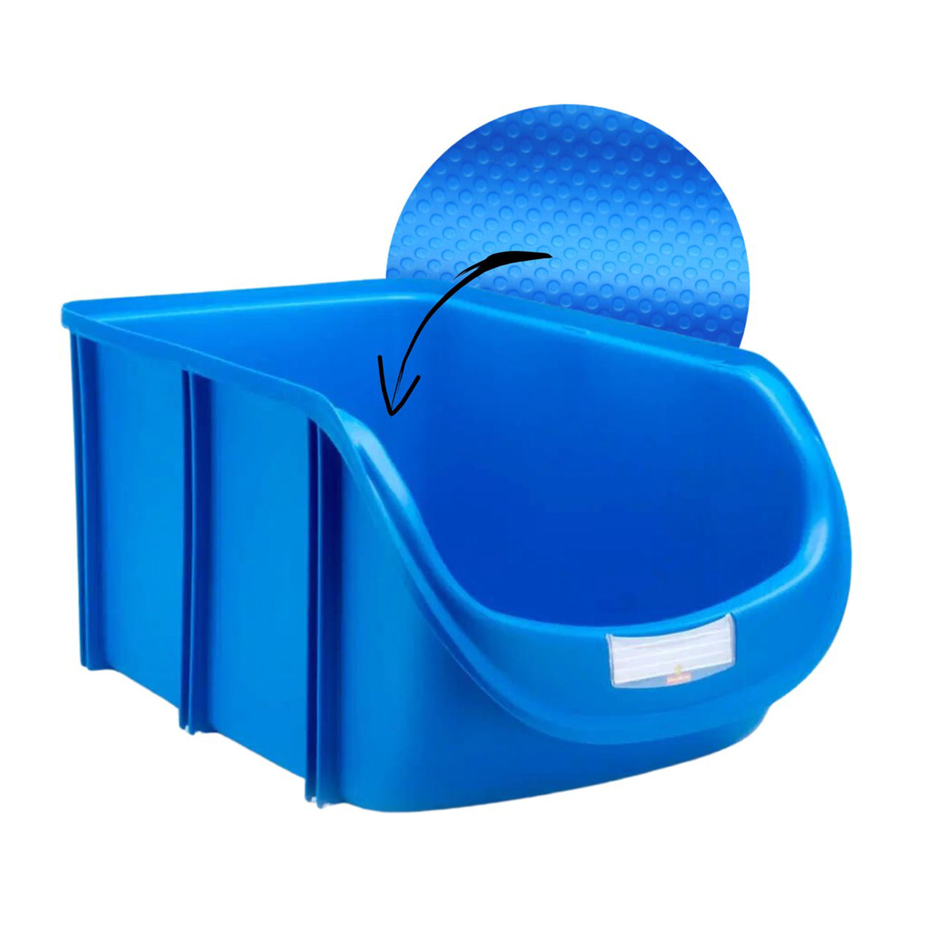 Caixa Organizadora Empilhável Polipropileno Azul 20X13.5X11cm