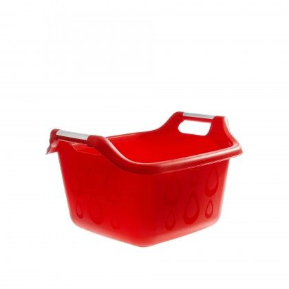 Bacia com Asas Quadralogic Quadrado Vermelho 16l 36.5X42X24.5cm Bacia com Asas Quadralogic Quadrado Vermelho 16l 36.5X42X24.5cm