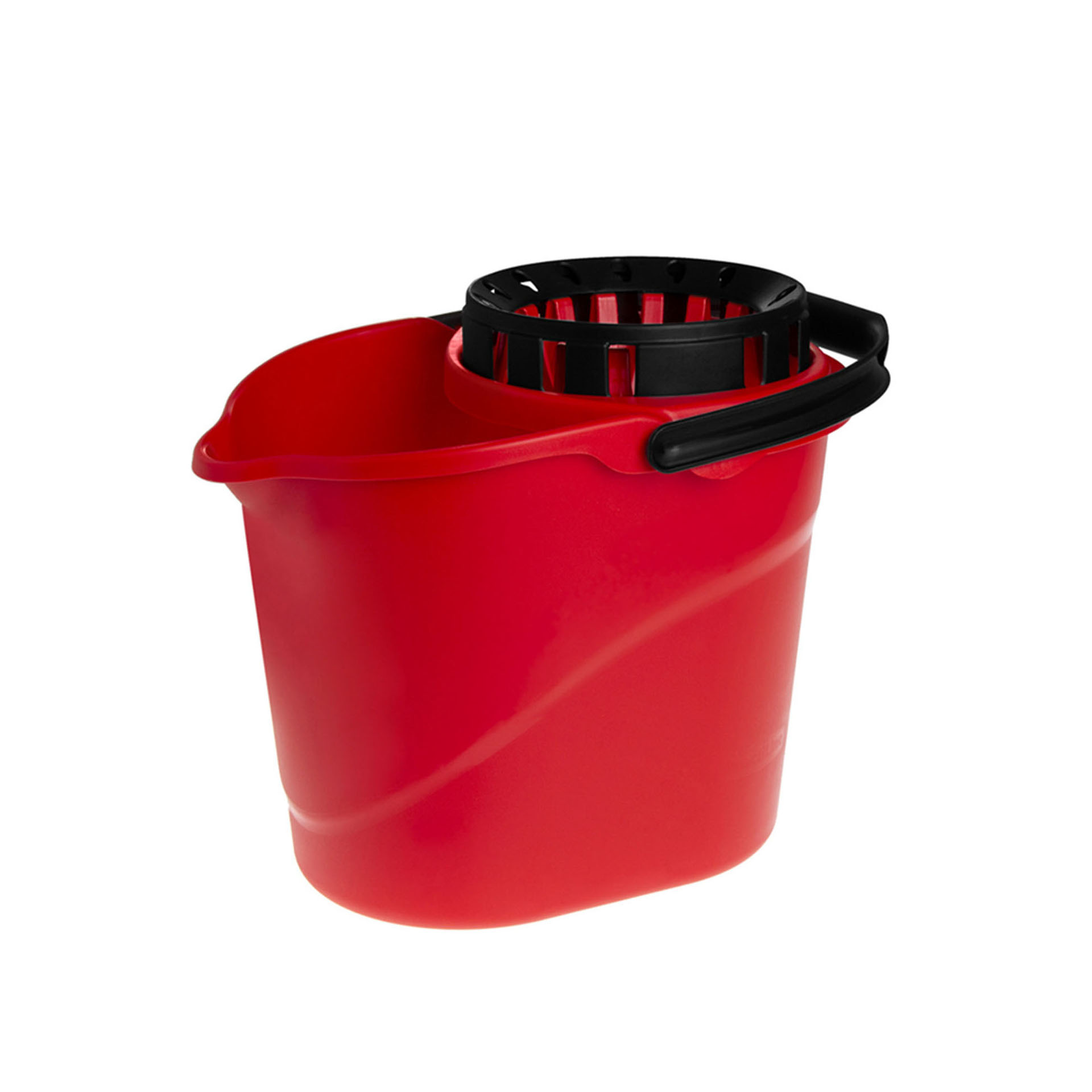 Balde com Espremedor Easydrip Oval Vermelho 12L 28X36.5X31cm