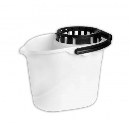 Balde com Espremedor Easydrip Oval Branco 12L 28X36.5X31cm