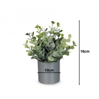 Vaso Planta Artificial Planta Verde Sortida 10X18cm