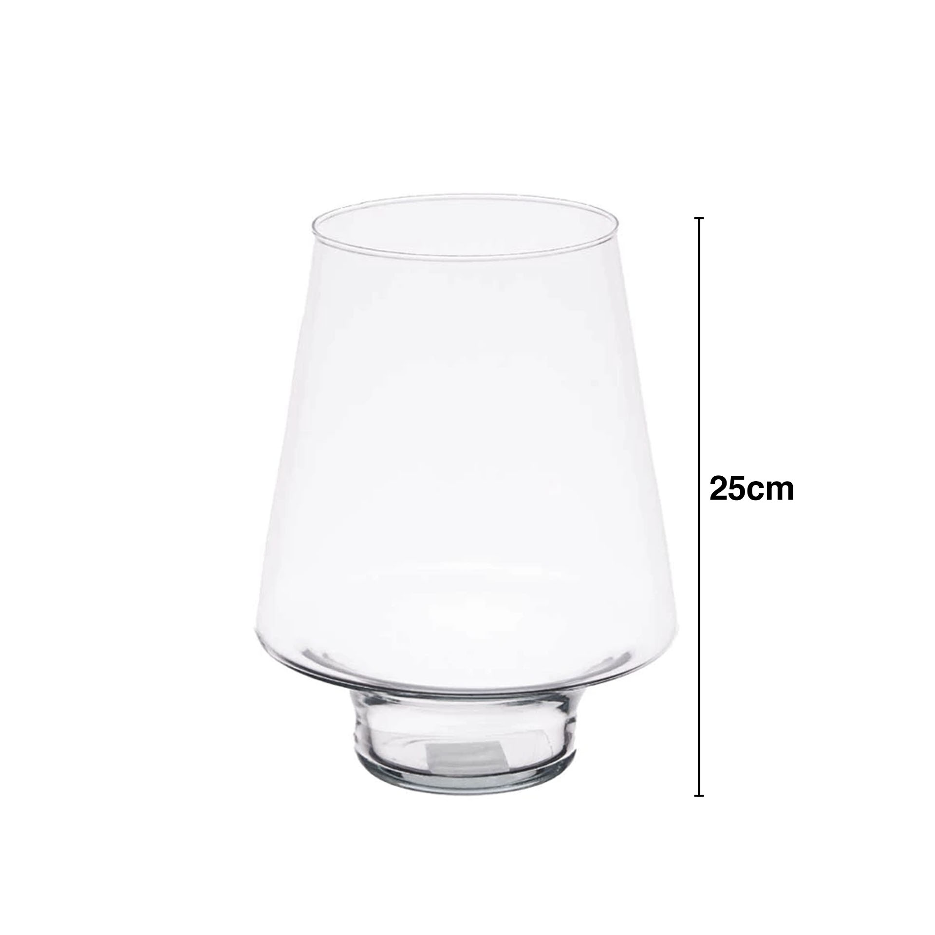 Jarra Vidro Cónica com Base 25cm