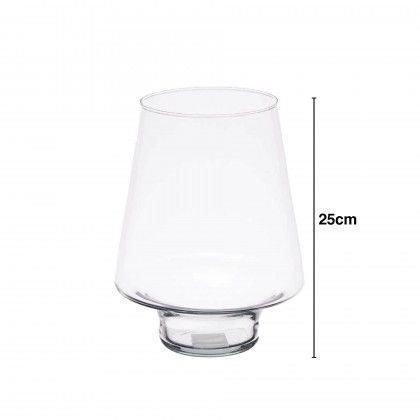 Jarra Vidro Cónica com Base 25cm Jarra Vidro Cónica com Base 25cm