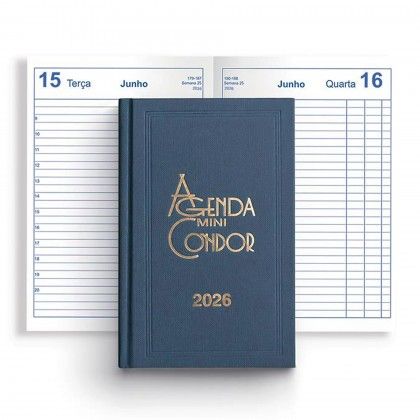 Agenda Di�ria 2026 Mini Condor Azul10X16cm