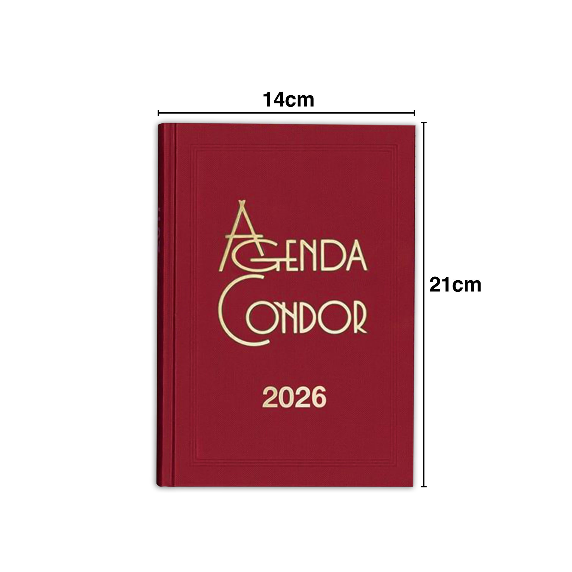 Agenda Diária Escritório 2026 Condor Vermelho 14X21cm