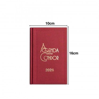 Agenda Di�ria 2026 Mini Condor Vermelho 10X16cm