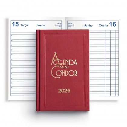 Agenda Di�ria 2026 Mini Condor Vermelho 10X16cm