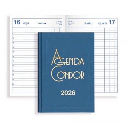 Agenda Di�ria Escrit�rio 2026 Condor Azul 14X21cm