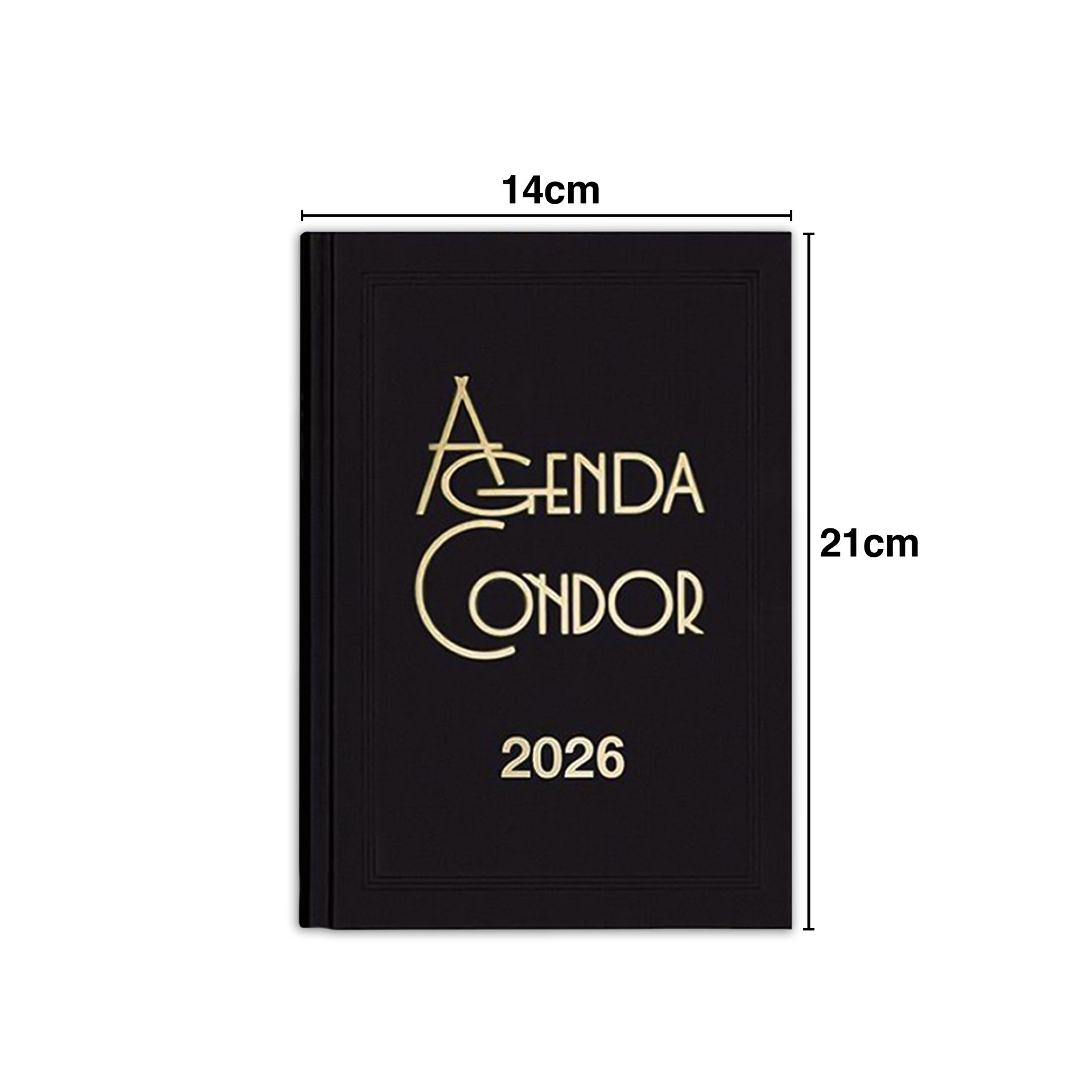 Agenda Diária Escritório 2026 Condor Preto 14X21cm