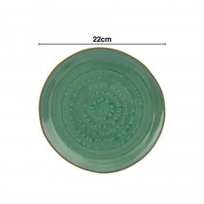 Prato Sobremesa Jade Gemstone 22cm Prato Sobremesa Jade Gemstone 22cm