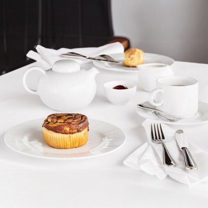 Chávena Pequeno Almoço Verve Wh 26ml com pires 16cm Chávena Pequeno Almoço Verve Wh 26ml com pires 16cm