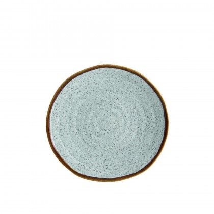 Prato Sobremesa Rustic Blend Turquesa 22X2.5cm