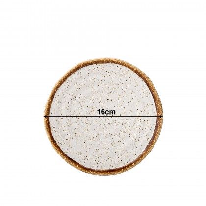 Prato P�o Rustic Blend Branco 16X2.5cm