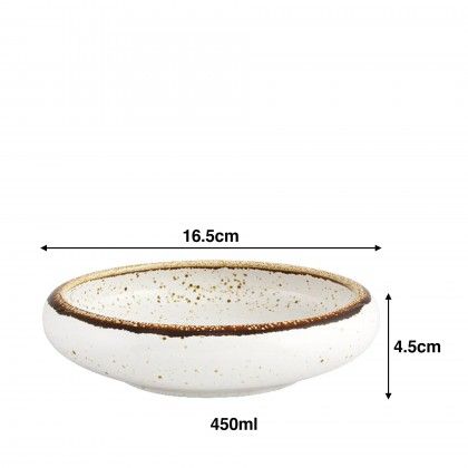 Ta�a Rustic Blend Branco 450ml 16.5X4.5cm