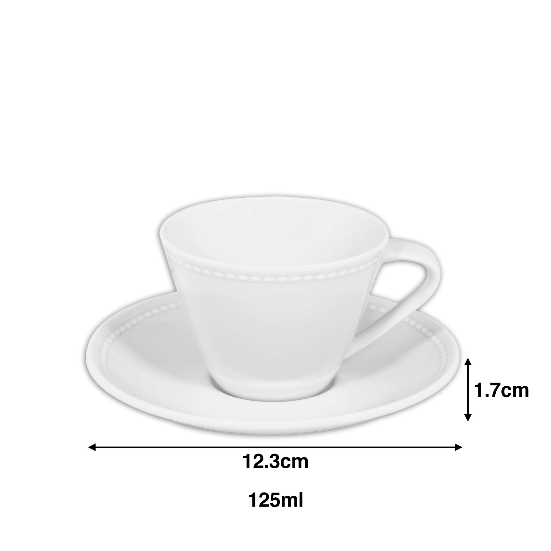 Chávena Café Perla com Pires 125ml 12.3X1.7cm