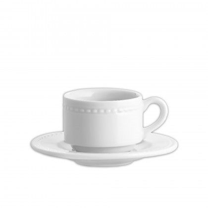 Chávena Chá Perla com Pires 206ml 15.2X2.1cm Chávena Chá Perla com Pires 206ml 15.2X2.1cm