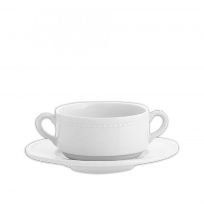 Chávena Consomé Perla com Pires 257ml 16.2X2.1cm Chávena Consomé Perla com Pires 257ml 16.2X2.1cm