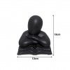 Busto Cermica Mulher Com Livro Preto 12X9X13cm